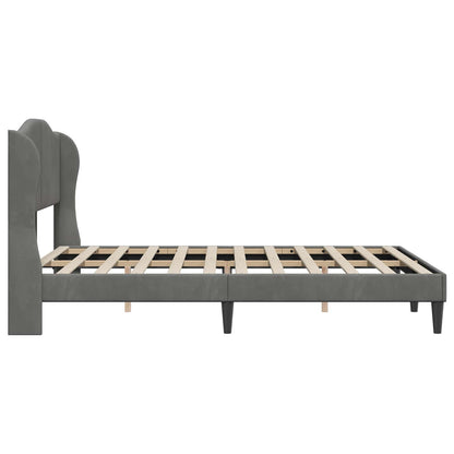 Struttura del letto Grigio Scuro 140 x 190 cm Velluto | homemem39