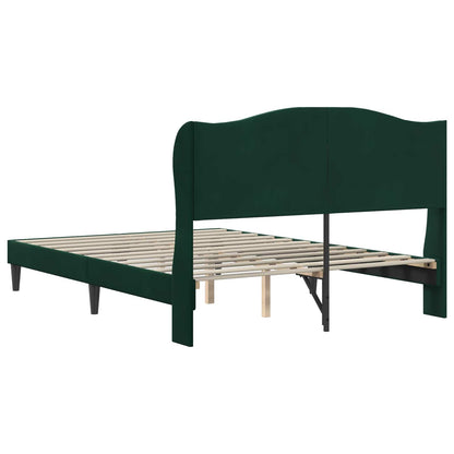 Struttura del letto Verde Scuro 140 x 190 cm Velluto | homemem39