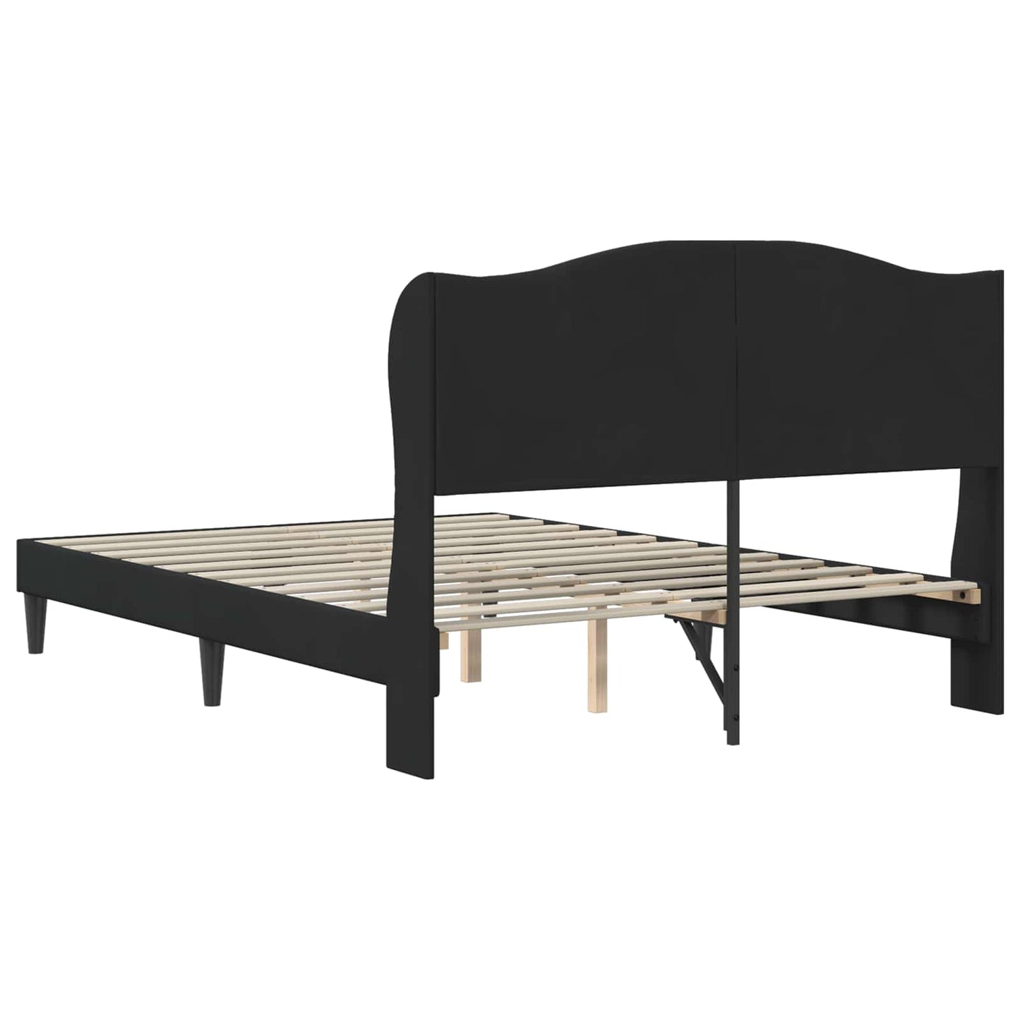 Struttura del letto con testiera Nero 140 x 190 cm Velluto | homemem39