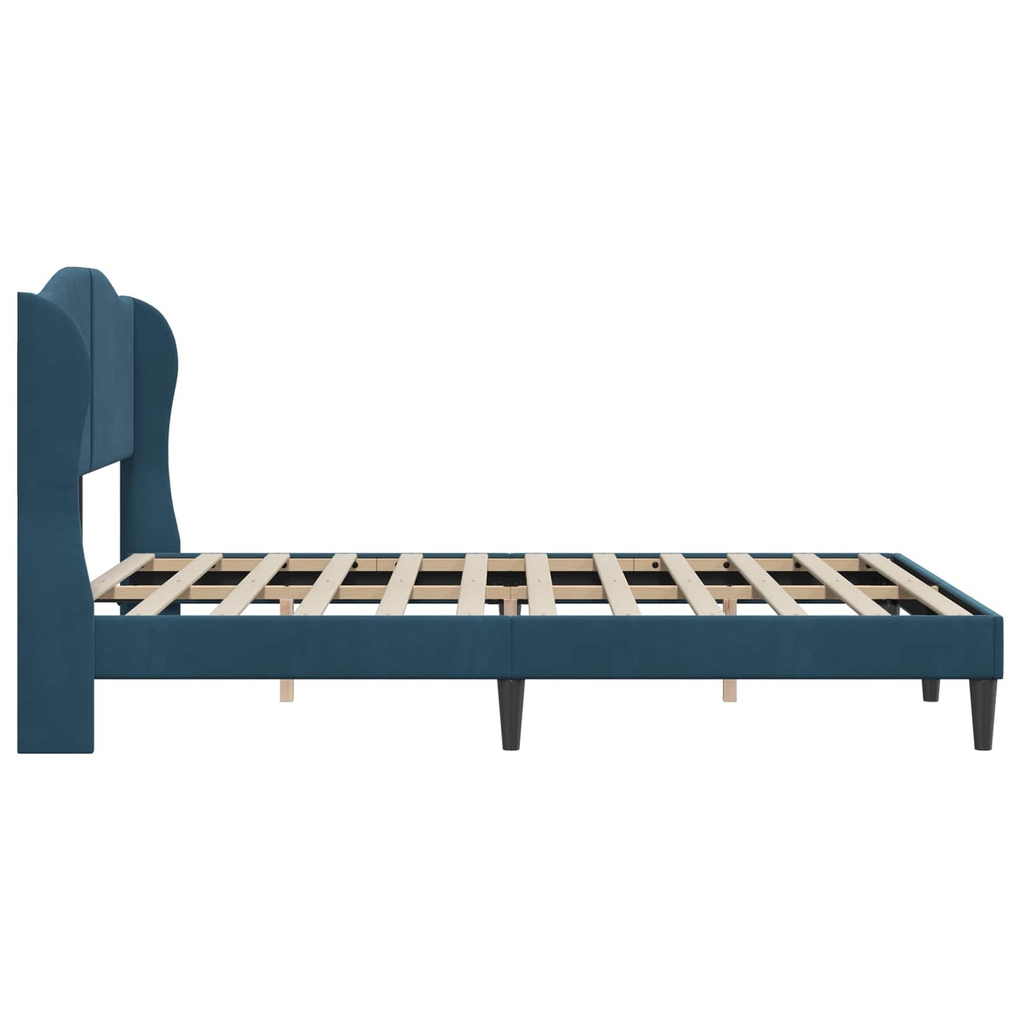 Struttura del letto con testiera Blu 140 x 190 cm Velluto | homemem39