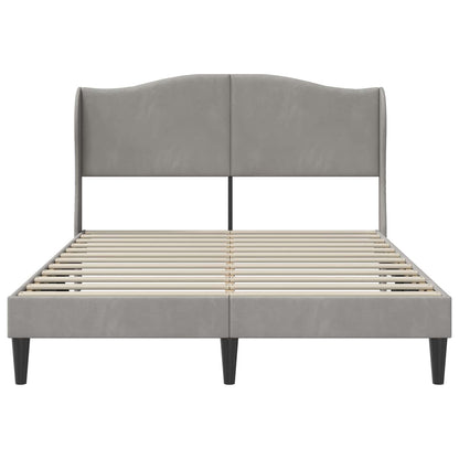 Struttura del letto Grigio Chiaro 140 x 200 cm Velluto | homemem39