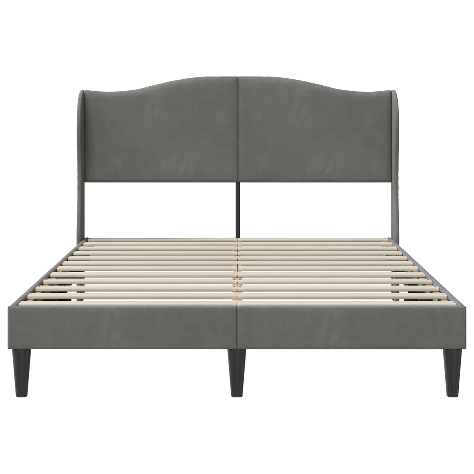 Struttura del letto Grigio Scuro 140 x 200 cm Velluto | homemem39