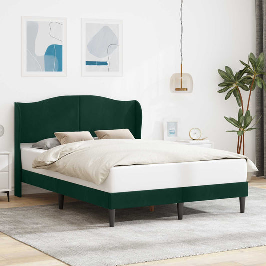 Struttura del letto Verde Scuro 140 x 200 cm Velluto | homemem39