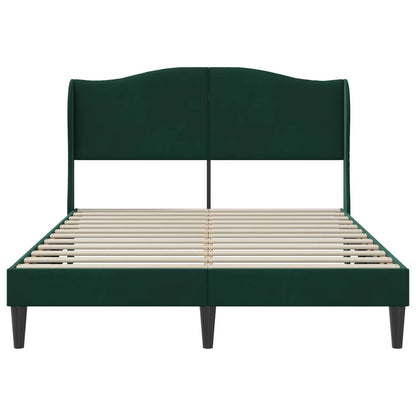 Struttura del letto Verde Scuro 140 x 200 cm Velluto | homemem39