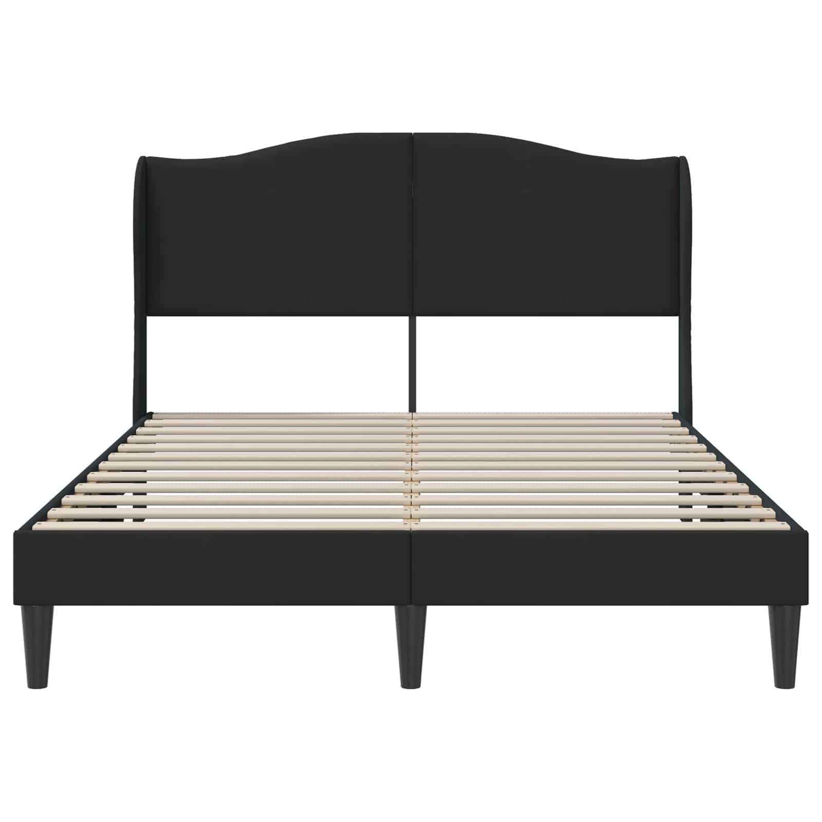 Struttura del letto con testiera Nero 140 x 200 cm Velluto | homemem39