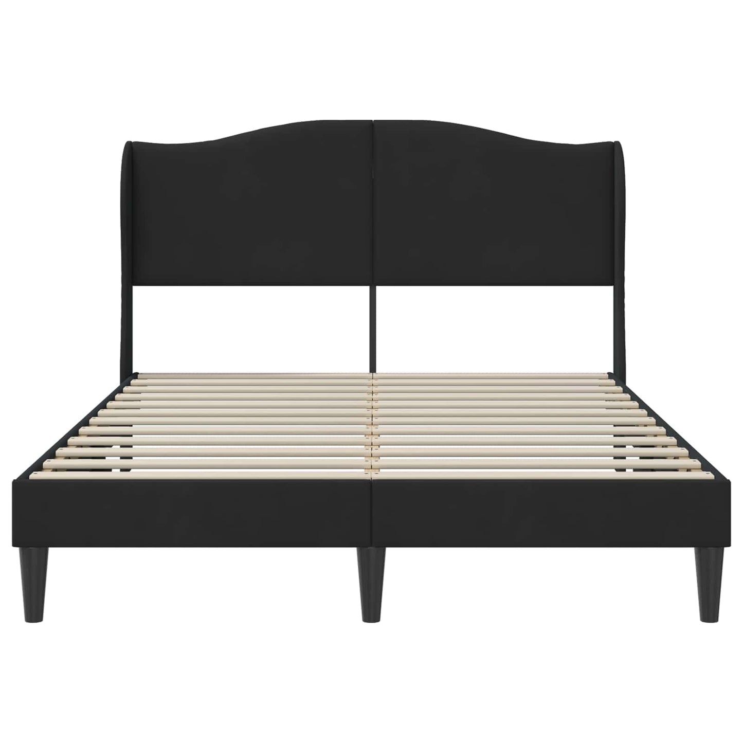 Struttura del letto con testiera Nero 160 x 200 cm Velluto | homemem39