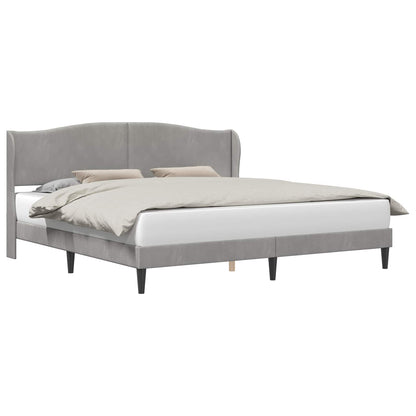 Struttura del letto Grigio Chiaro 180 x 200 cm Velluto | homemem39