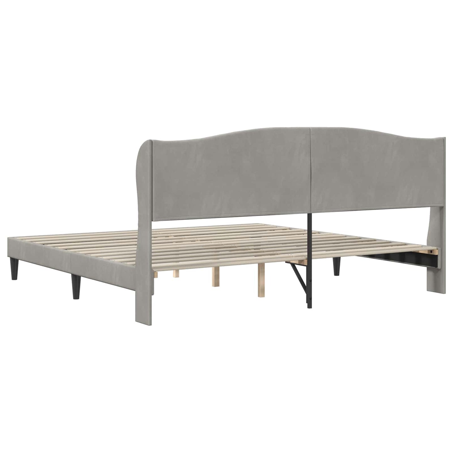 Struttura del letto Grigio Chiaro 180 x 200 cm Velluto | homemem39