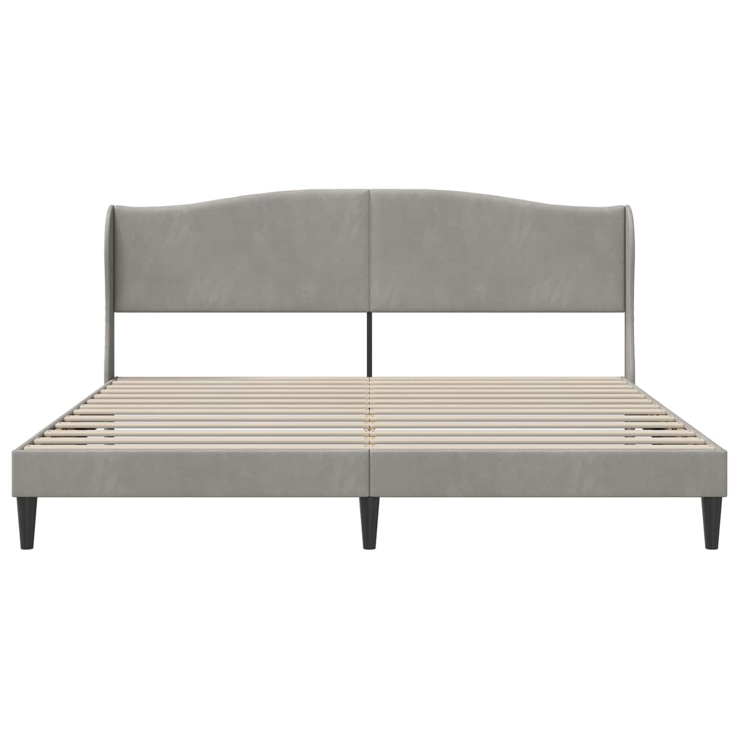 Struttura del letto Grigio Chiaro 180 x 200 cm Velluto | homemem39