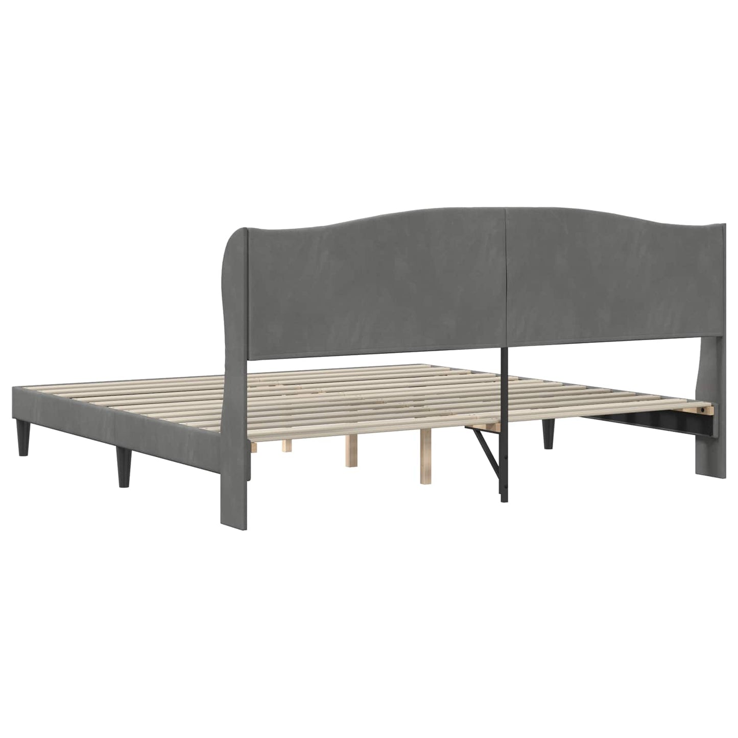 Struttura del letto Grigio Scuro 180 x 200 cm Velluto | homemem39