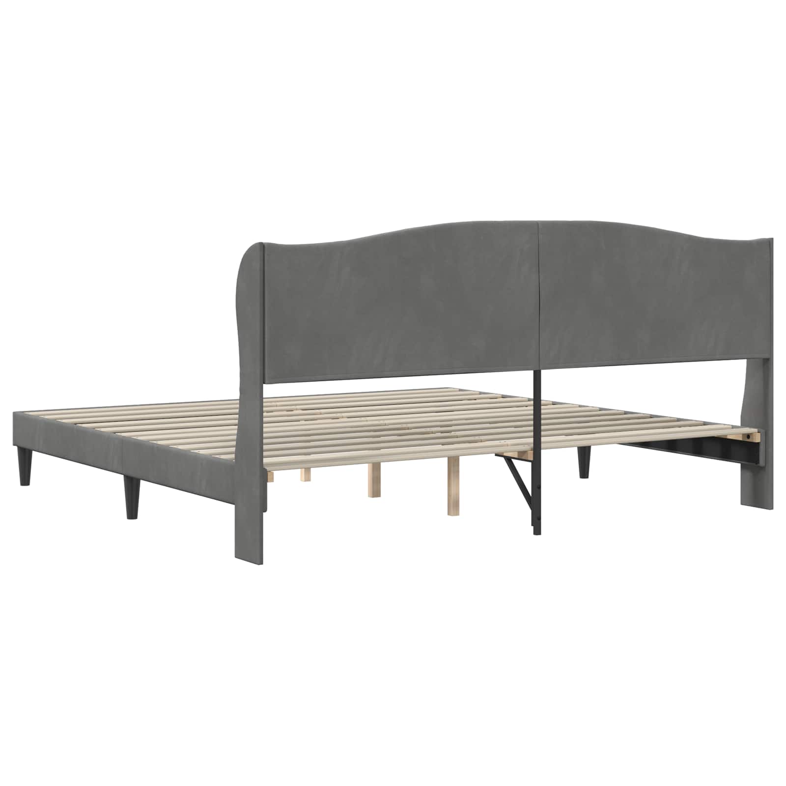 Struttura del letto Grigio Scuro 180 x 200 cm Velluto | homemem39