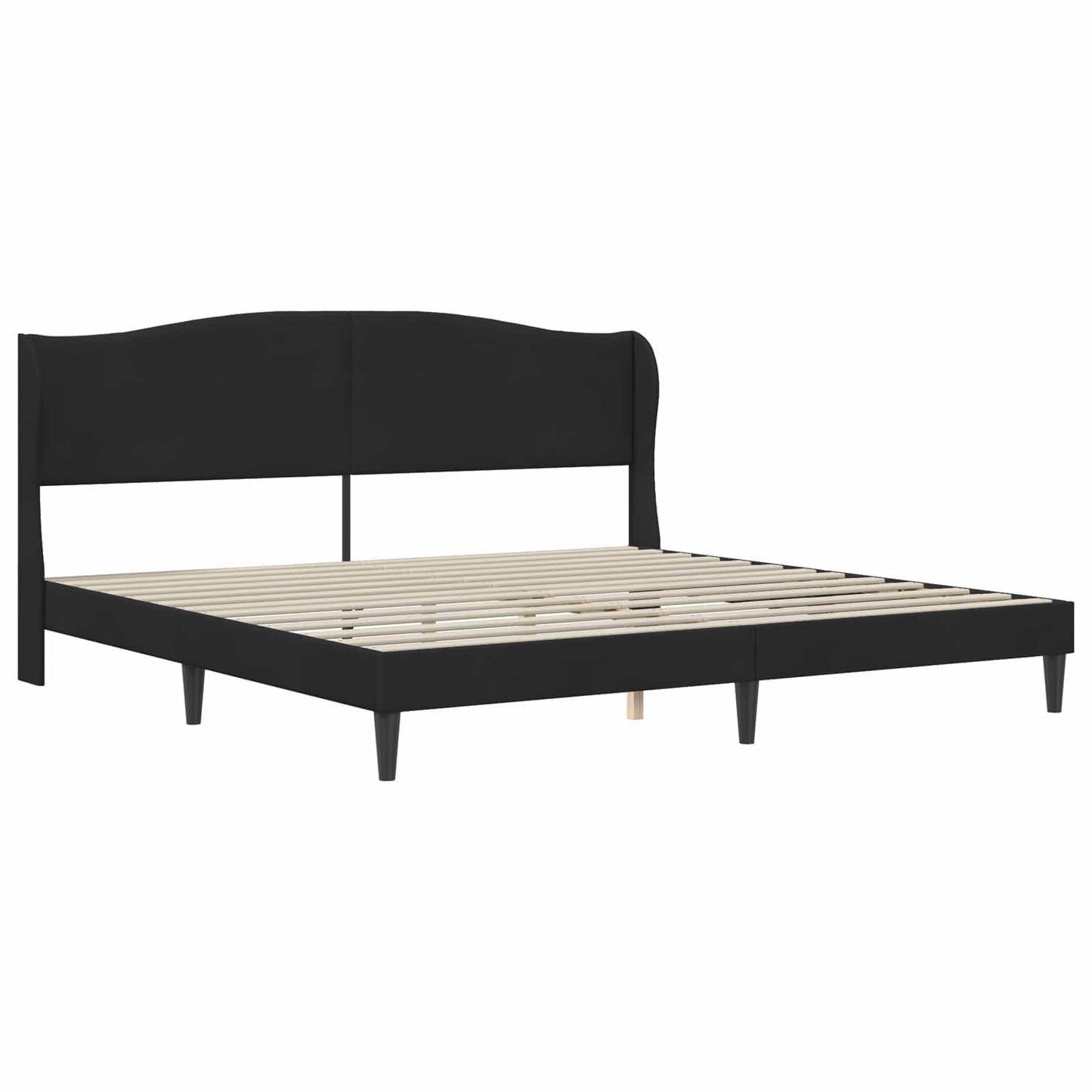 Struttura del letto con testiera Nero 180 x 200 cm Velluto | homemem39