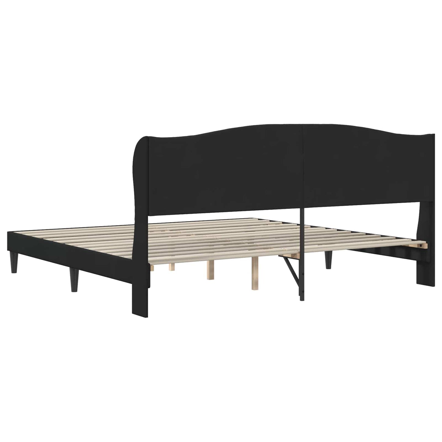 Struttura del letto con testiera Nero 180 x 200 cm Velluto | homemem39