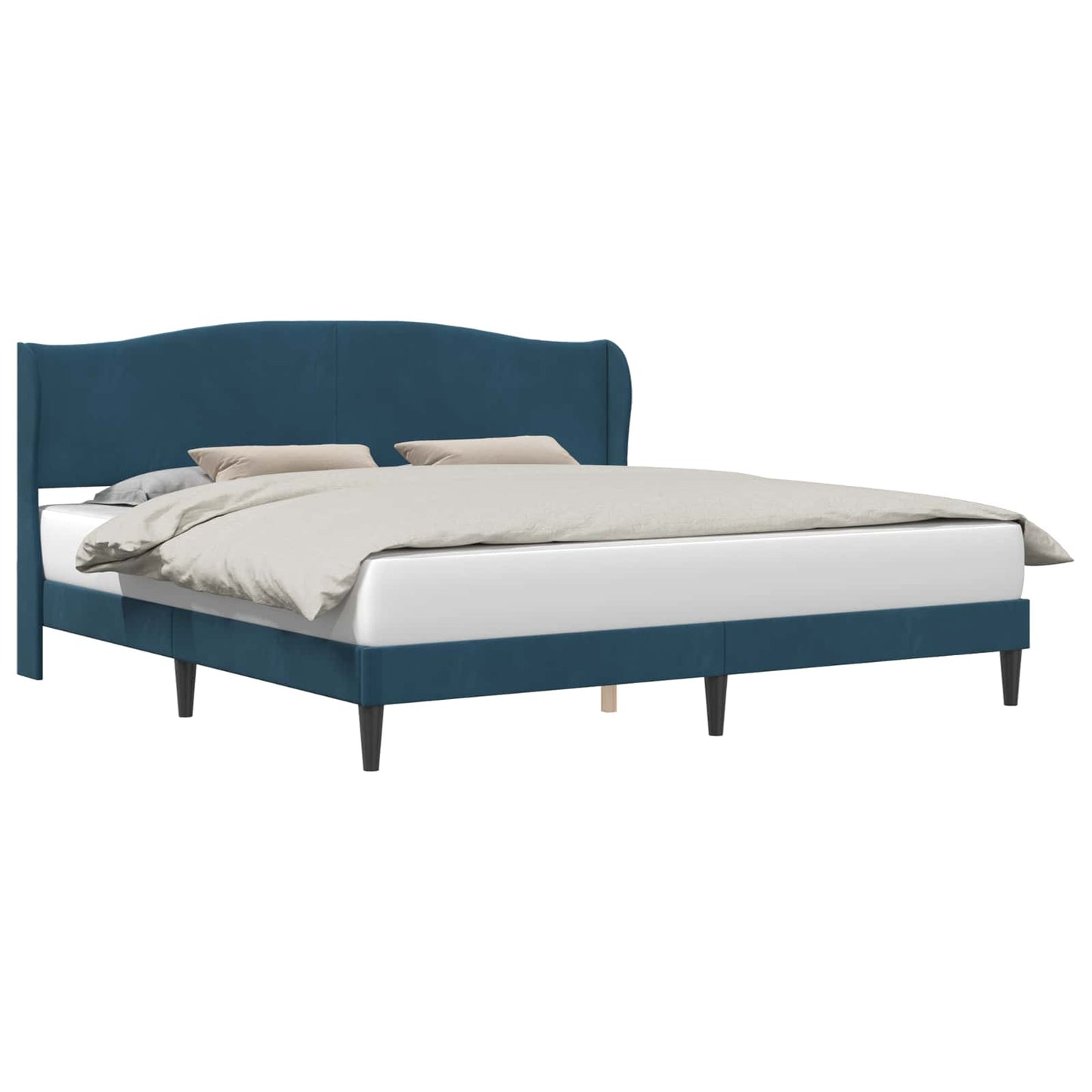 Struttura del letto con testiera Blu 180 x 200 cm Velluto | homemem39