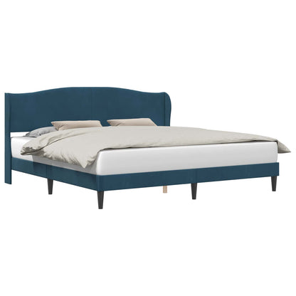 Struttura del letto con testiera Blu 180 x 200 cm Velluto | homemem39