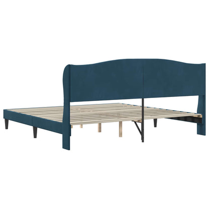 Struttura del letto con testiera Blu 180 x 200 cm Velluto | homemem39