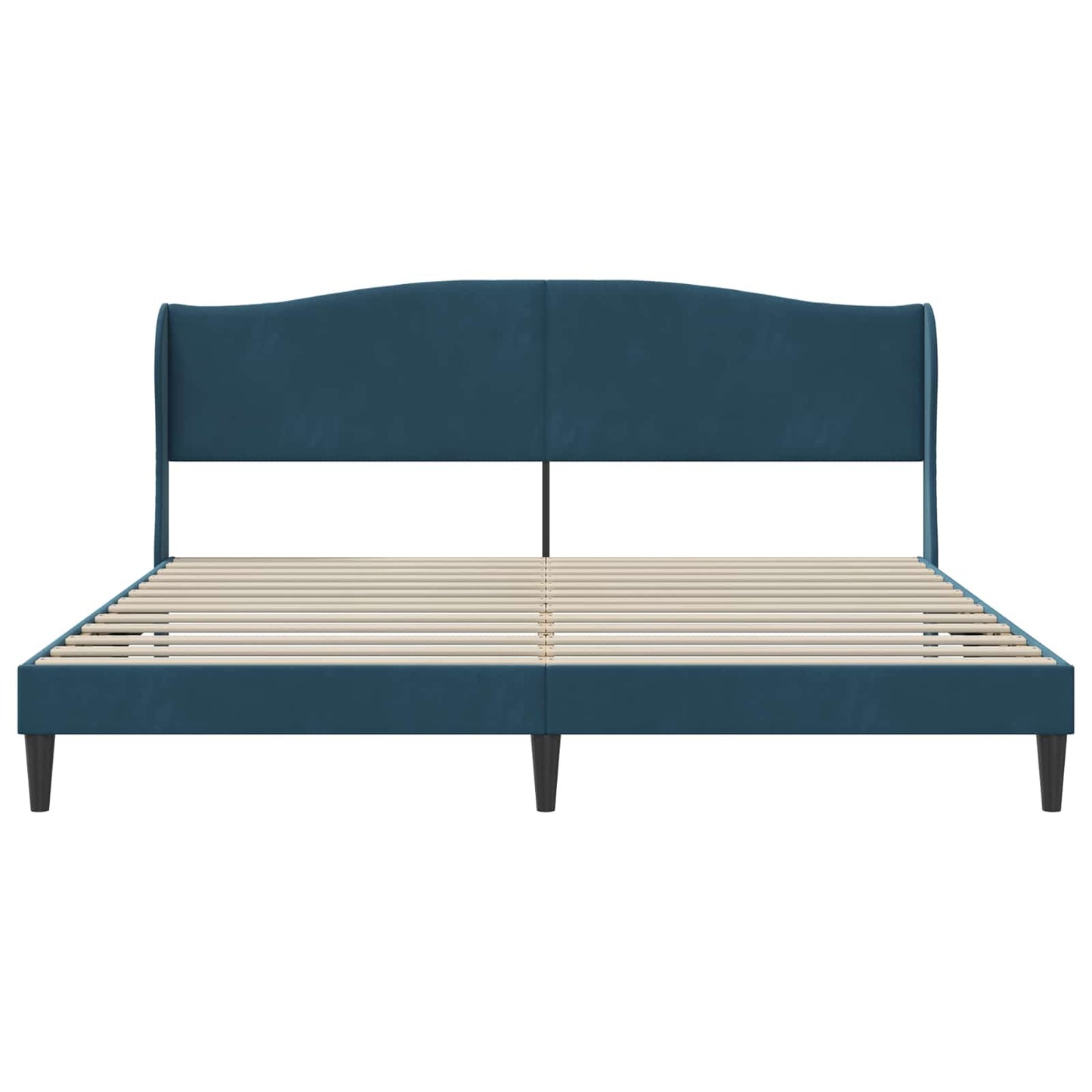 Struttura del letto con testiera Blu 180 x 200 cm Velluto | homemem39