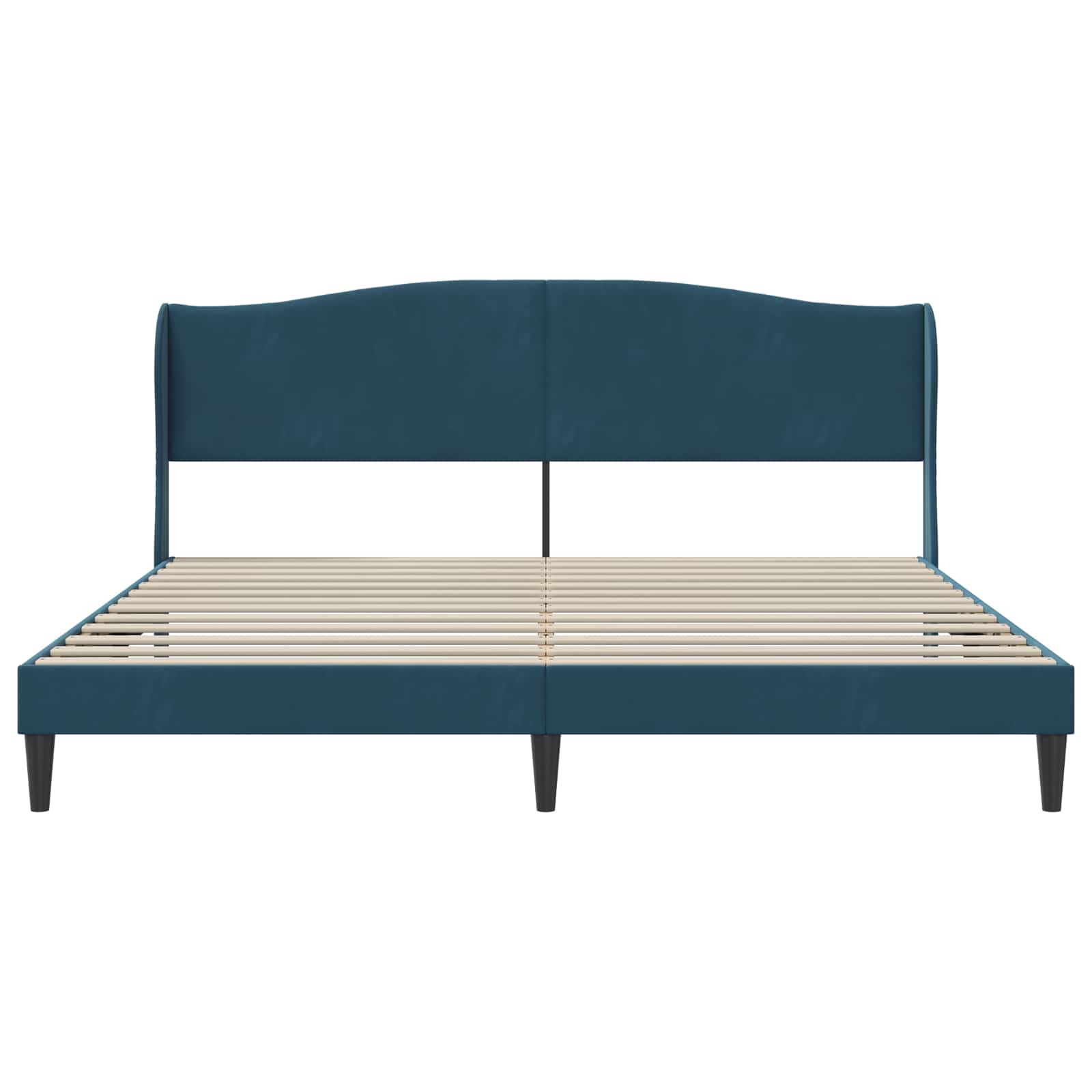 Struttura del letto con testiera Blu 180 x 200 cm Velluto | homemem39