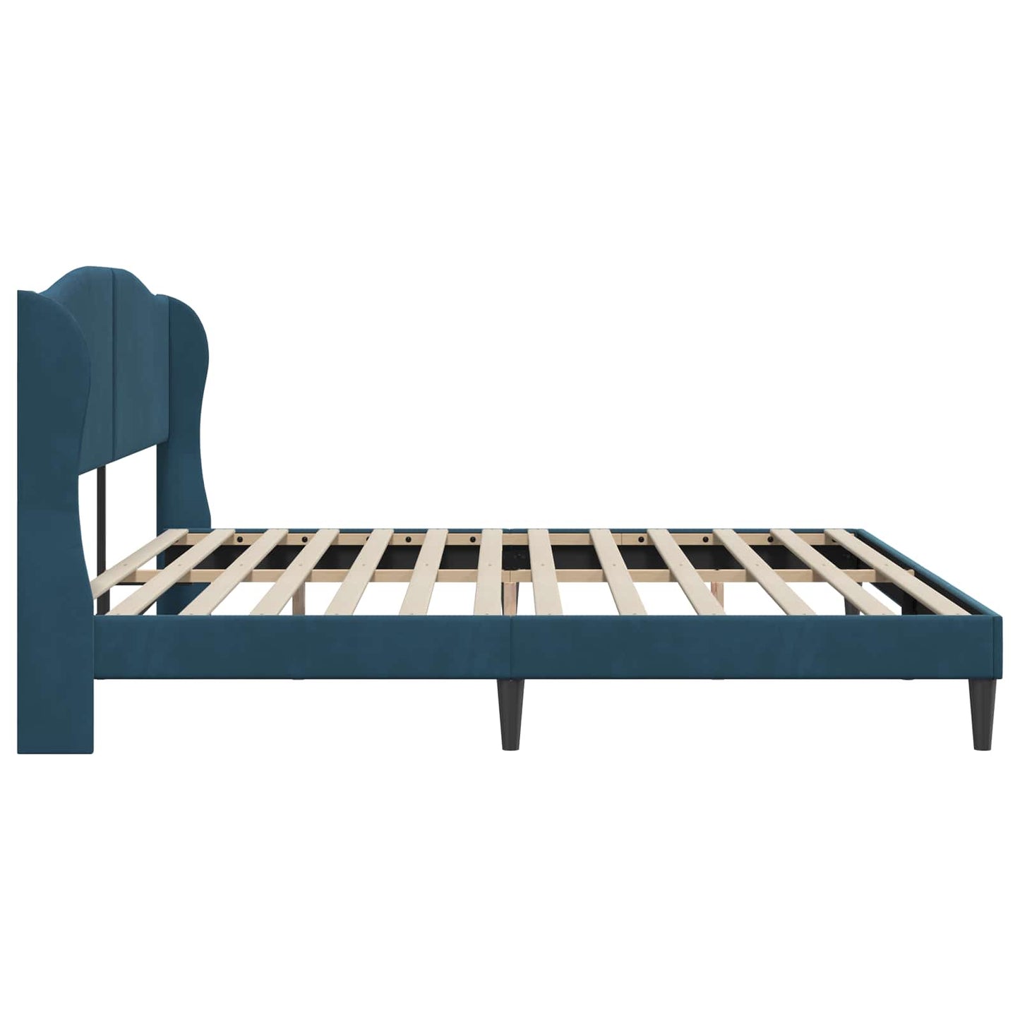 Struttura del letto con testiera Blu 180 x 200 cm Velluto | homemem39