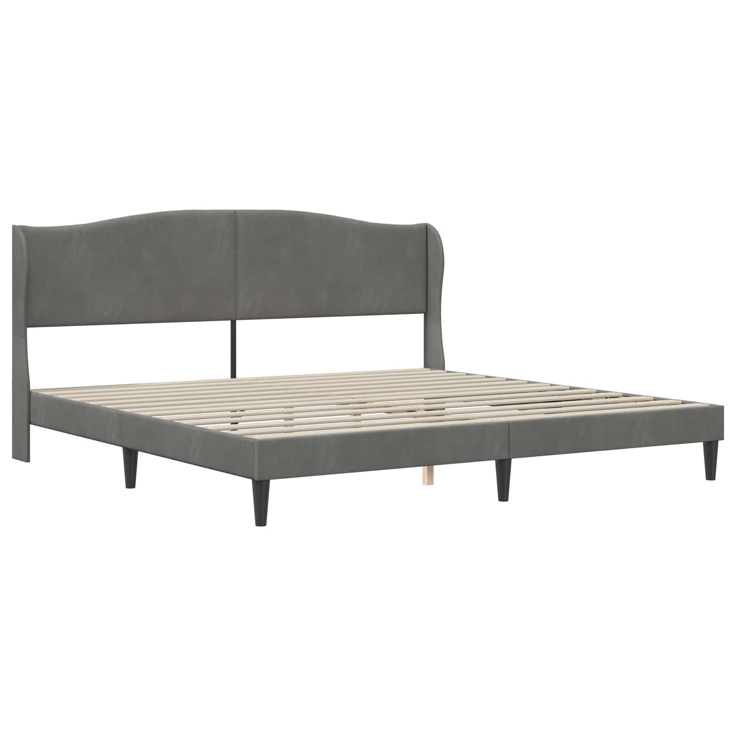 Struttura del letto Grigio Scuro 200 x 200 cm Velluto | homemem39