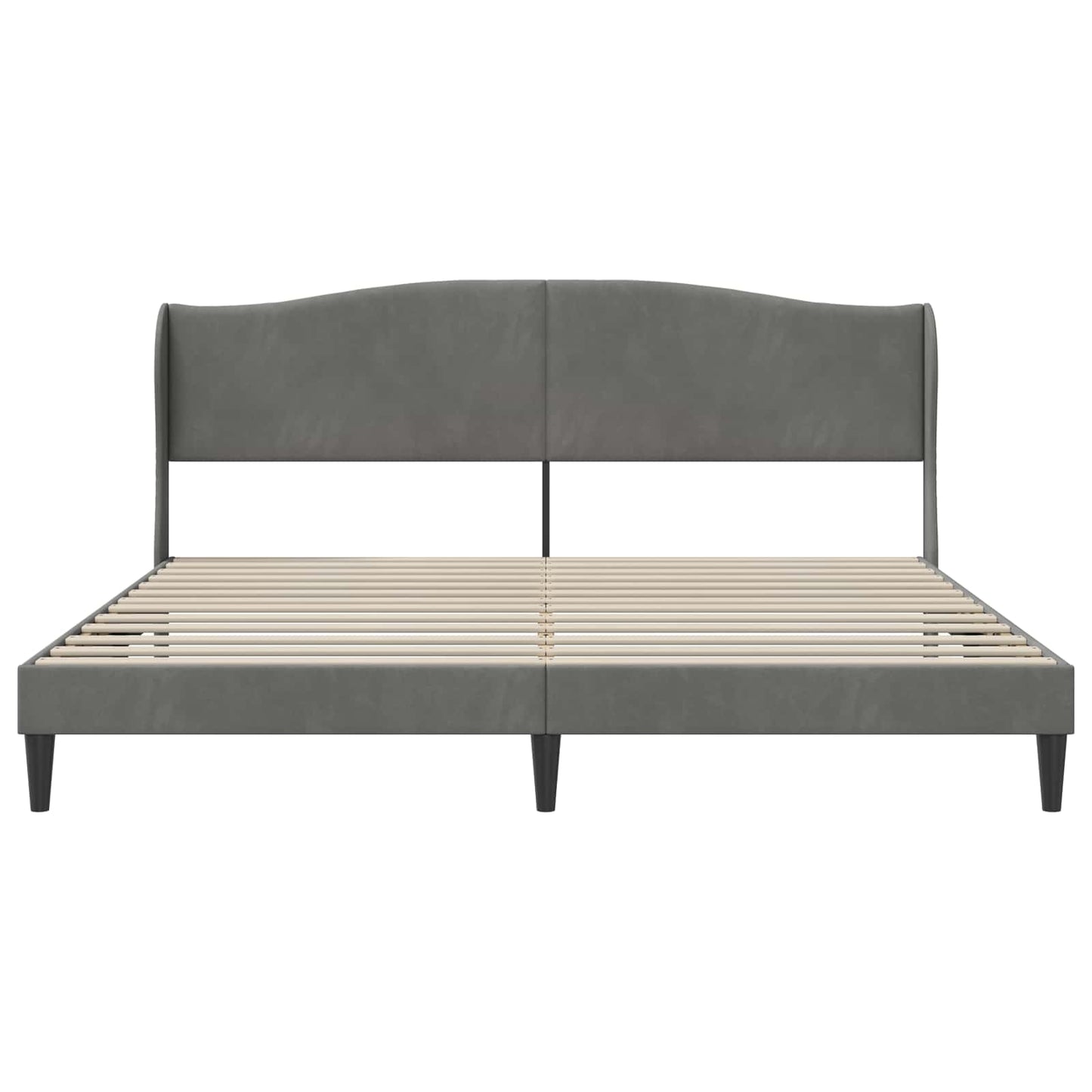 Struttura del letto Grigio Scuro 200 x 200 cm Velluto | homemem39