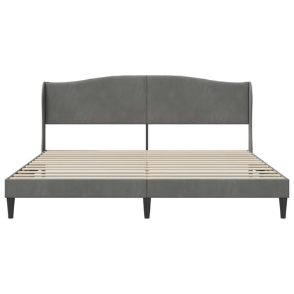 Struttura del letto Grigio Scuro 200 x 200 cm Velluto | homemem39