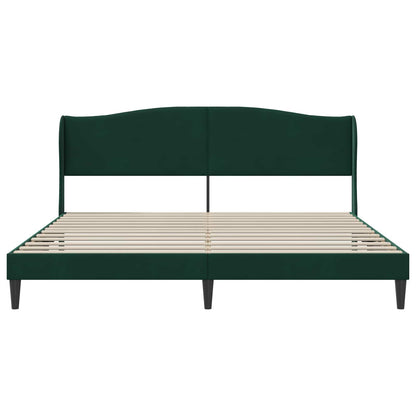 Struttura del letto Verde Scuro 200 x 200 cm Velluto | homemem39