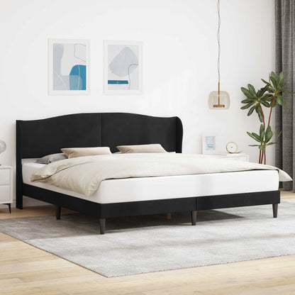 Struttura del letto con testiera Nero 200 x 200 cm Velluto