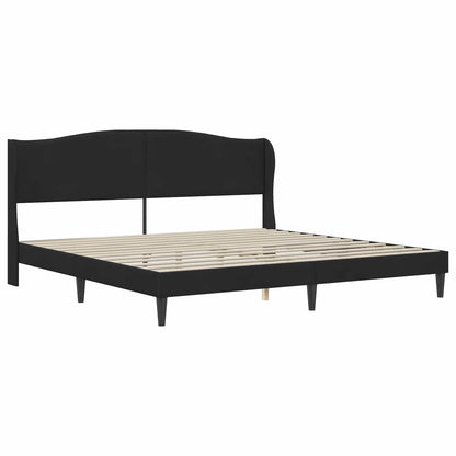 Struttura del letto con testiera Nero 200 x 200 cm Velluto | homemem39