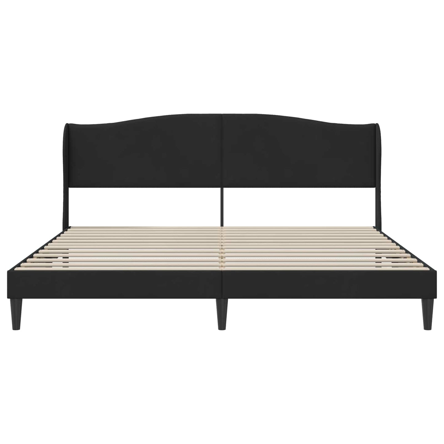 Struttura del letto con testiera Nero 200 x 200 cm Velluto | homemem39