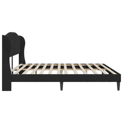 Struttura del letto con testiera Nero 200 x 200 cm Velluto | homemem39