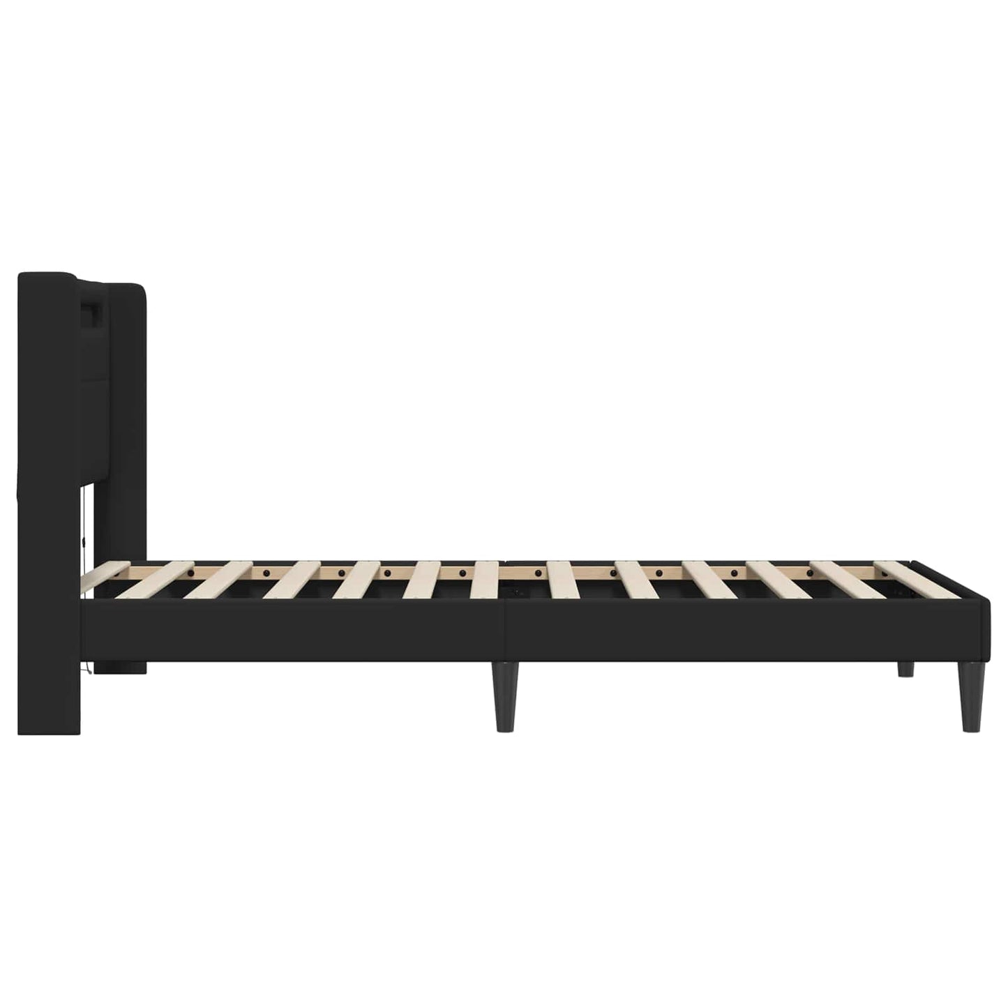 Struttura del letto con testiera Nero 100 x 200 cm Similpelle | homemem39