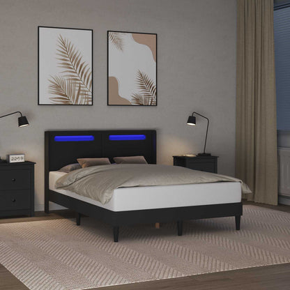 Struttura del letto con testiera Nero 120 x 190 cm Similpelle | homemem39