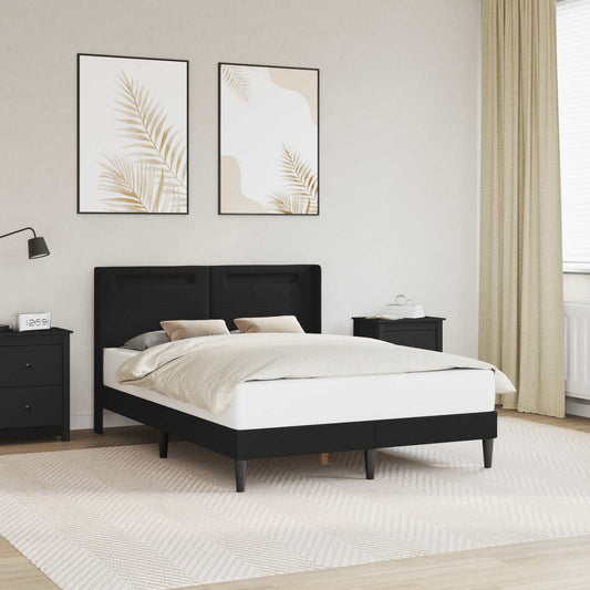 Struttura del letto con testiera Nero 120 x 190 cm Similpelle | homemem39