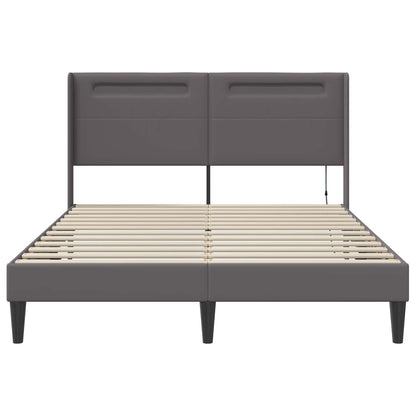 Struttura del letto con testiera Grigio 120 x 200 cm Similpelle | homemem39