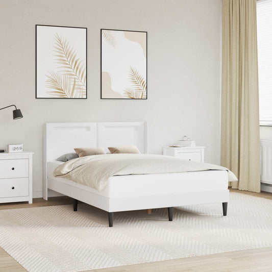 Struttura del letto con testiera Bianco 120 x 200 cm Similpelle | homemem39