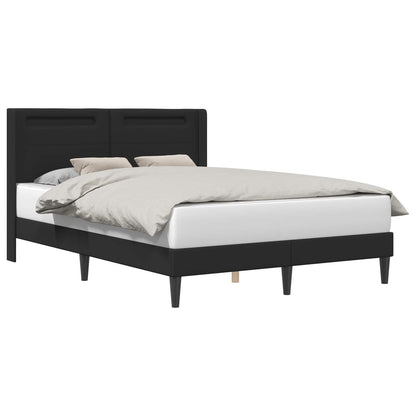 Struttura del letto con testiera Nero 140 x 190 cm Similpelle | homemem39