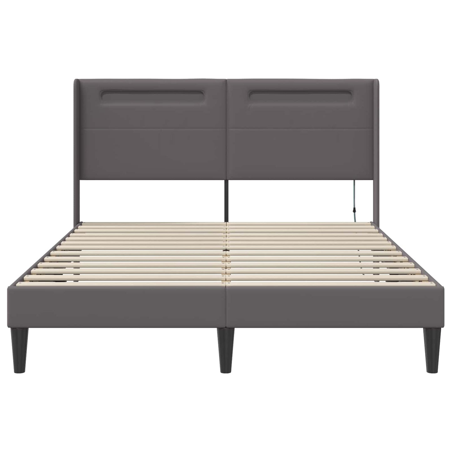 Struttura del letto con testiera Grigio 160 x 200 cm Similpelle | homemem39