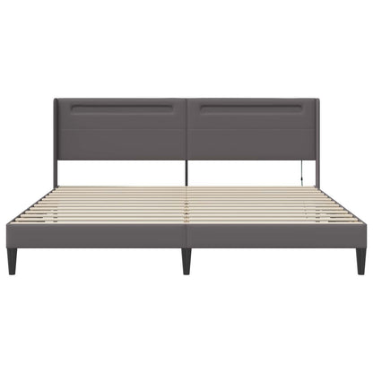 Struttura del letto con testiera Grigio 180 x 200 cm Similpelle | homemem39