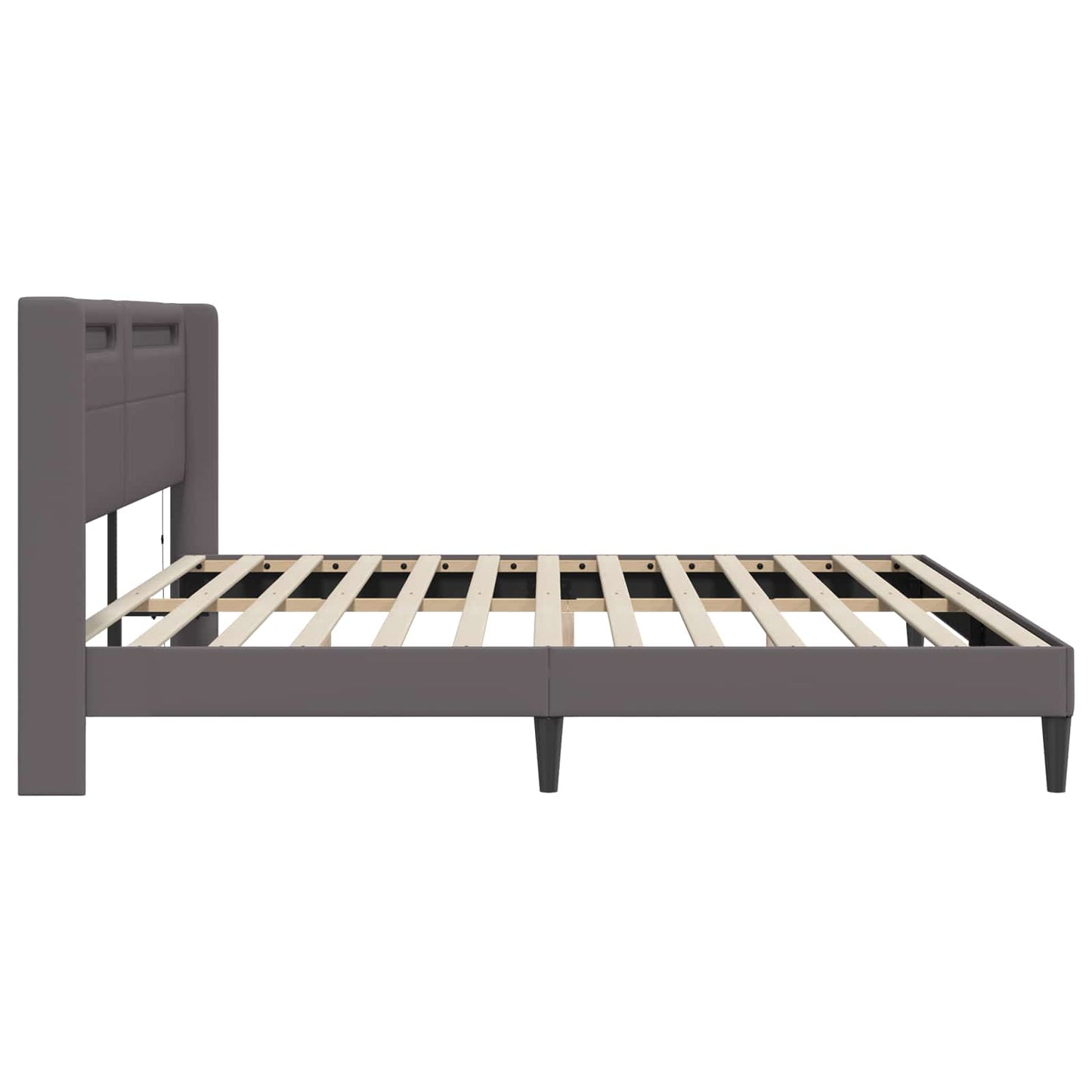 Struttura del letto con testiera Grigio 180 x 200 cm Similpelle | homemem39