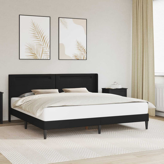 Struttura del letto con testiera Nero 180 x 200 cm Similpelle | homemem39