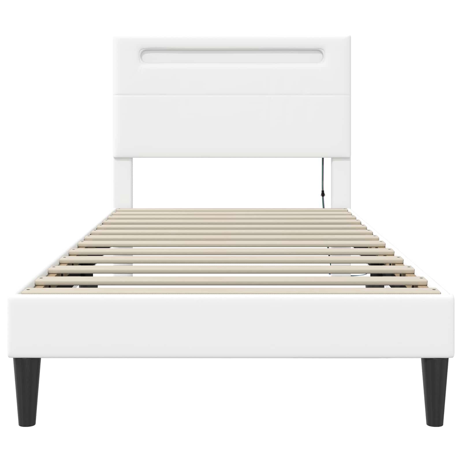 Struttura del letto con testiera Bianco 80 x 200 cm Similpelle | homemem39