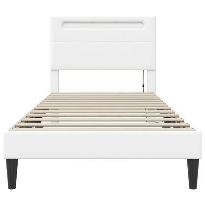 Struttura del letto con testiera Bianco 80 x 200 cm Similpelle | homemem39