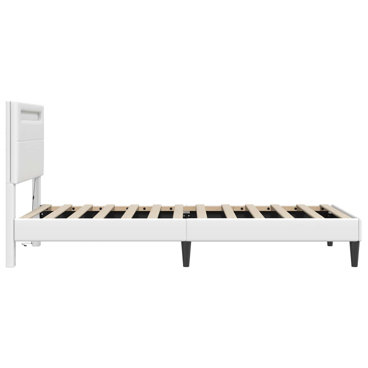 Struttura del letto con testiera Bianco 90 x 200 cm Similpelle | homemem39