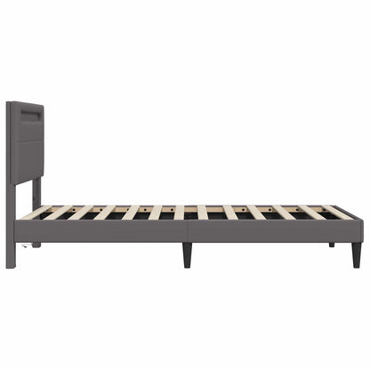 Struttura del letto con testiera Grigio 100 x 200 cm Similpelle | homemem39