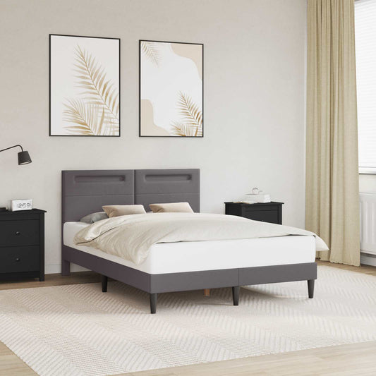 Struttura del letto con testiera Grigio 120 x 190 cm Similpelle | homemem39