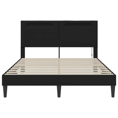 Struttura del letto con testiera Nero 120 x 190 cm Similpelle | homemem39