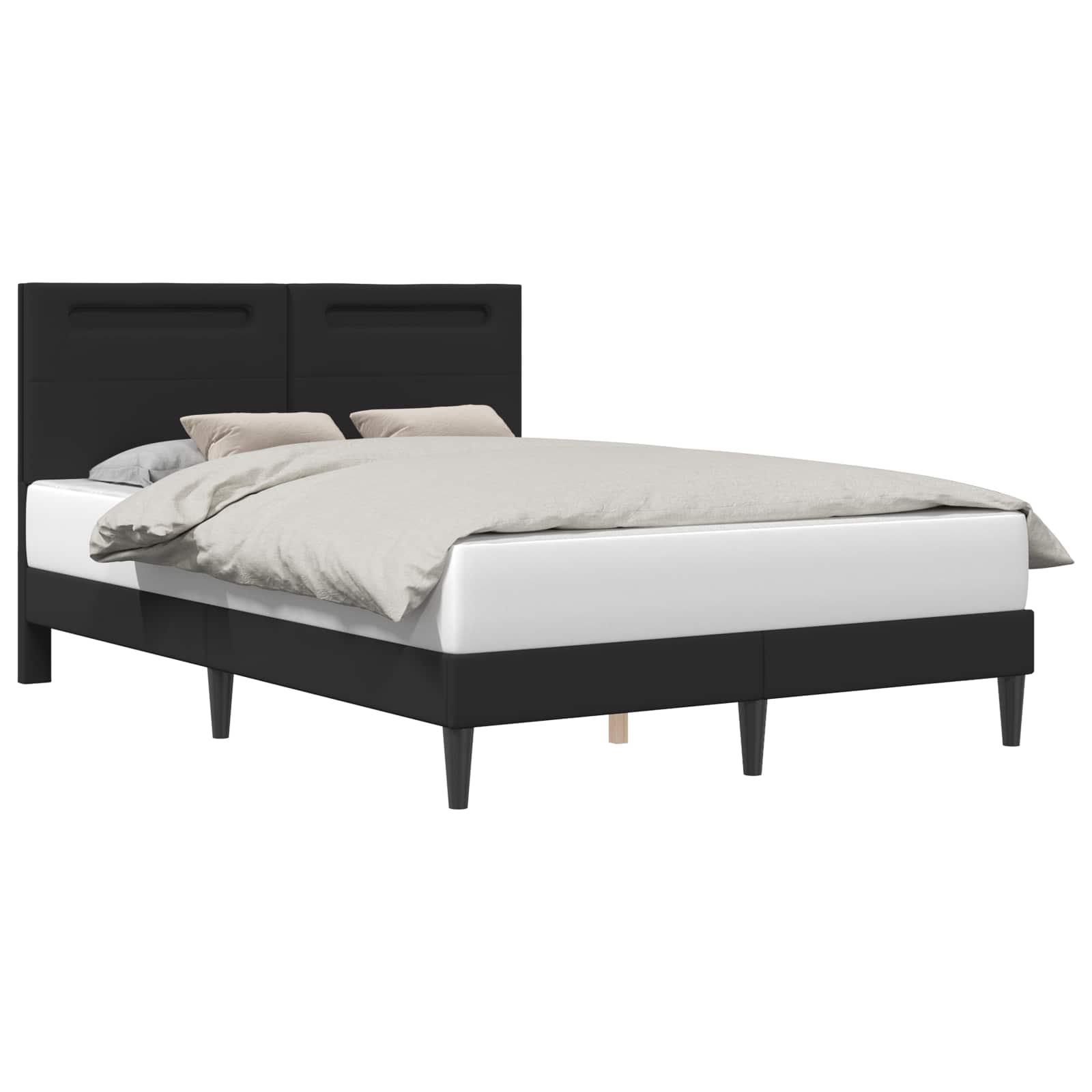 Struttura del letto con testiera Nero 120 x 200 cm Similpelle | homemem39