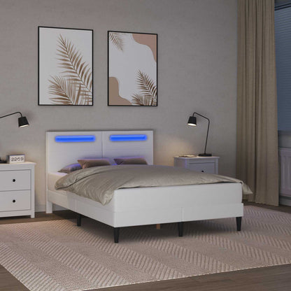 Struttura del letto con testiera Bianco 120 x 200 cm Similpelle | homemem39