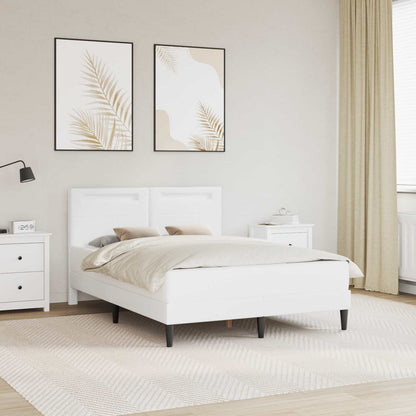Struttura del letto con testiera Bianco 120 x 200 cm Similpelle | homemem39